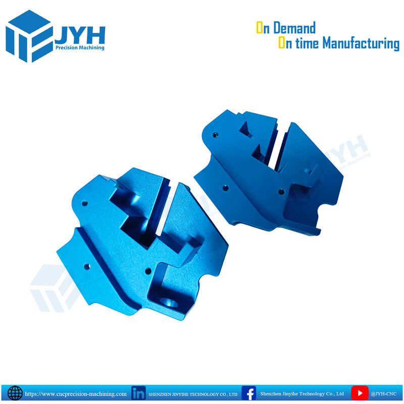 High Precision CNC Machined Blue Anodized Aluminum Parts with Corrosion Resistance and Lightweight Strength