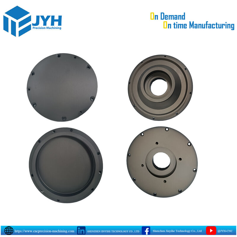 Custom Precision CNC Bewerkte Aluminium Support Bracket met Flanged Bore en Montage Holes